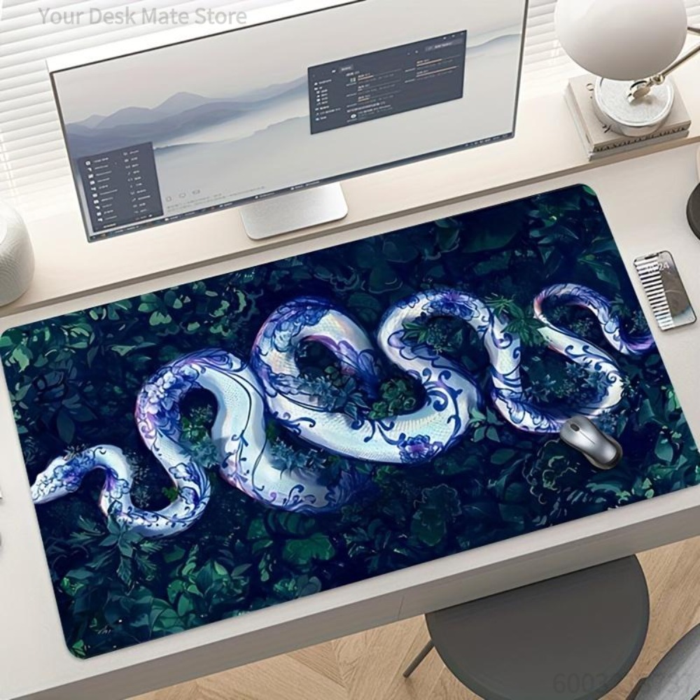 Jungle Desk Setup - Jungle White Snake alfombrilla ratón decoração