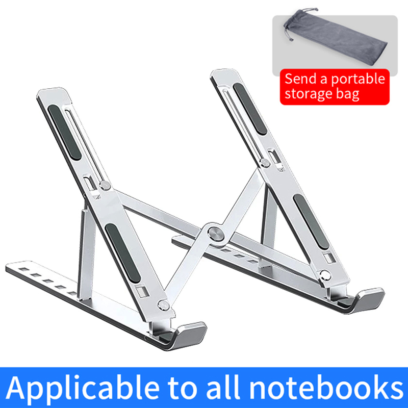 Desk Setup Mac - Metal Portable Foldable Laptop Stand Adjustable