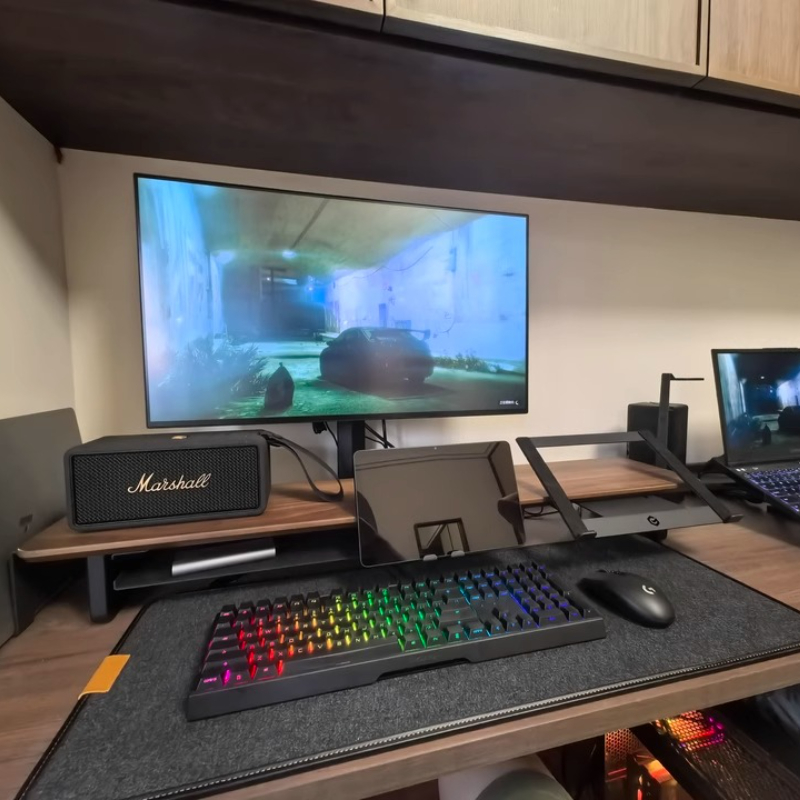 Desk Setup Monitor And Laptop - Modular Monitor Riser Stand Ergonomic Desk