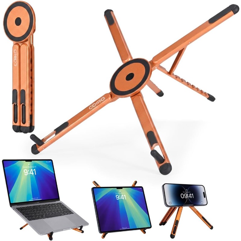 Desk Setup Riser - 3-in-1 Magnetic Foldable Stand for Laptop