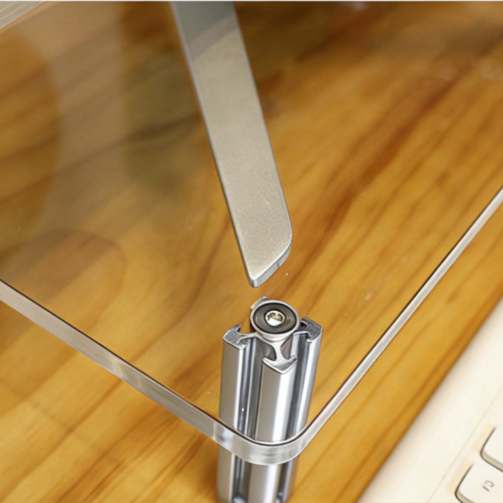 Desk Setup Riser - Acrylic Monitor Stand Easy to Spotless