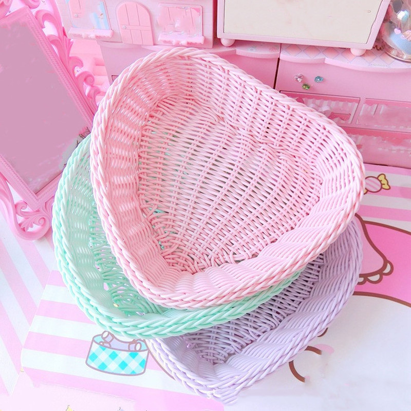 Desk Setup Photo - Love Heart Shape Basket Desktop Sweet