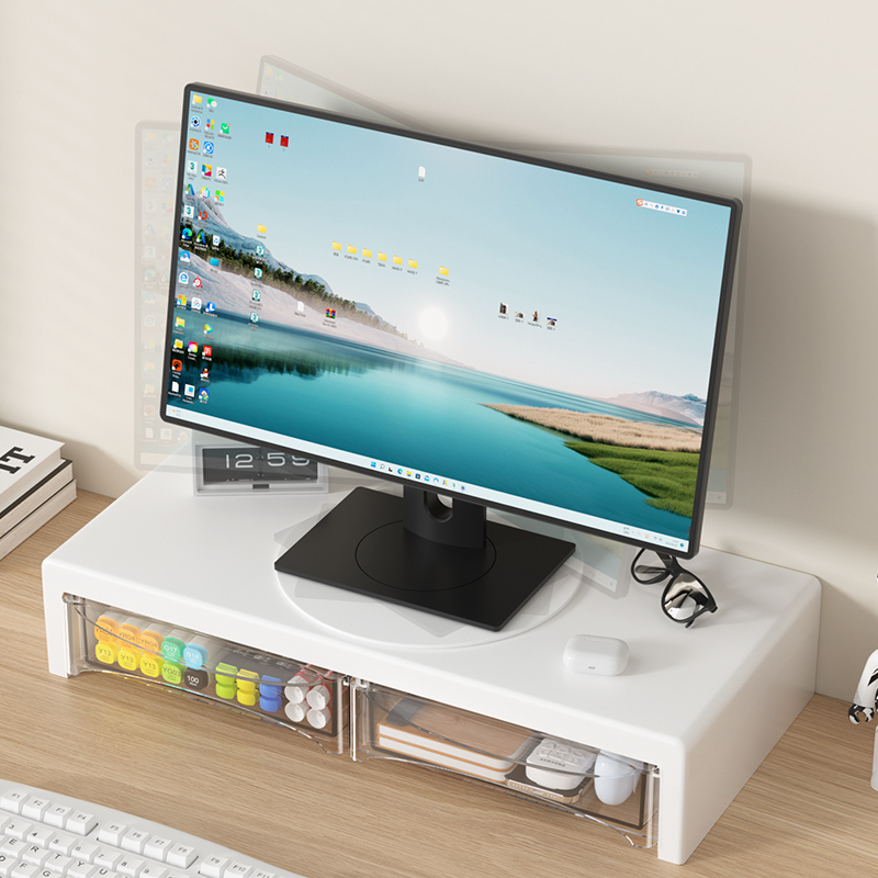 2-Tier Monitor Stand, Plastic  - Desk Setup Riser ulasan dan harga