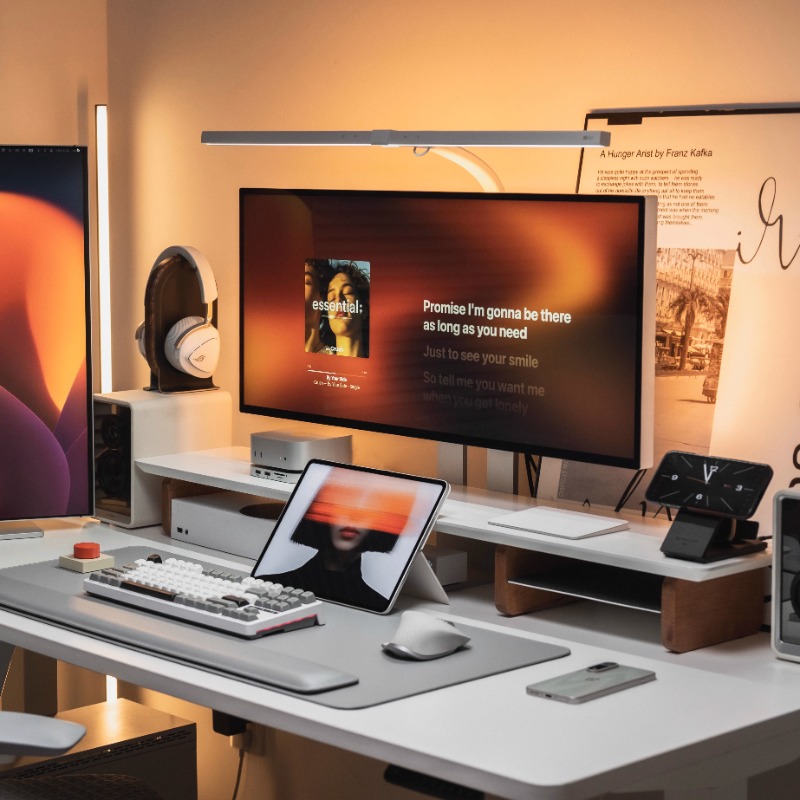 Modern Monitor Riser Stand Erg - Desk Setup Monitor And Laptop ulasan dan harga