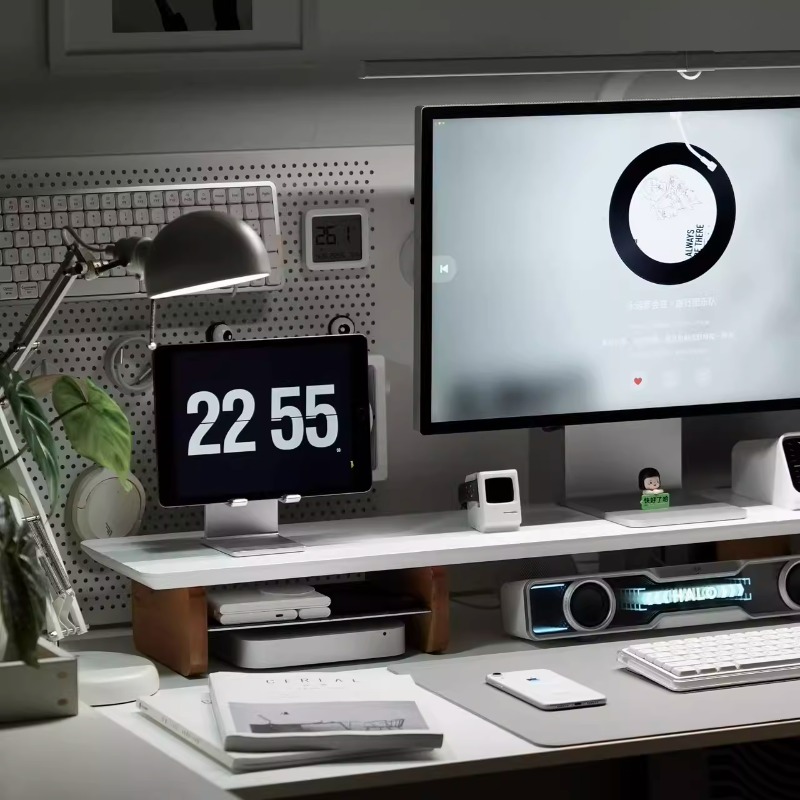 Modern Monitor Riser Stand Erg - Desk Setup Monitor And Laptop ulasan dan harga
