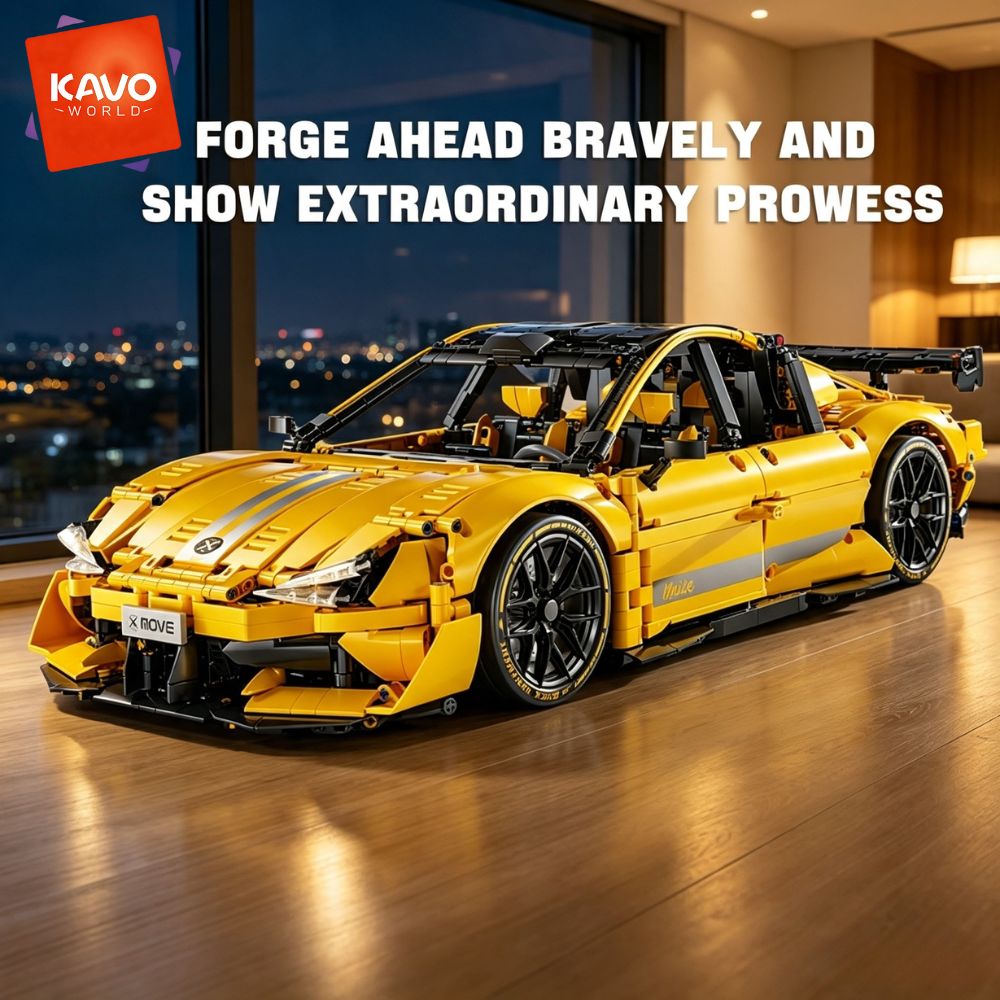 KAVOWORLD 2143pcs Yellow 1:10  - Desk Setup Requirements ulasan dan harga