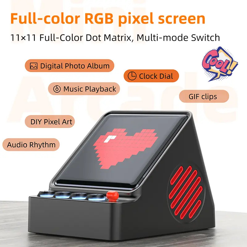 Retro Pixel Art Programmable L - Speaker Desk Setup ulasan dan harga