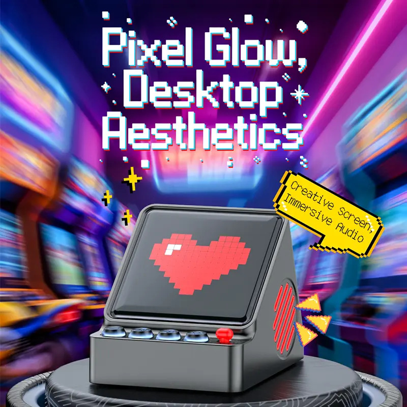 Retro Pixel Art Programmable L - Speaker Desk Setup ulasan dan harga