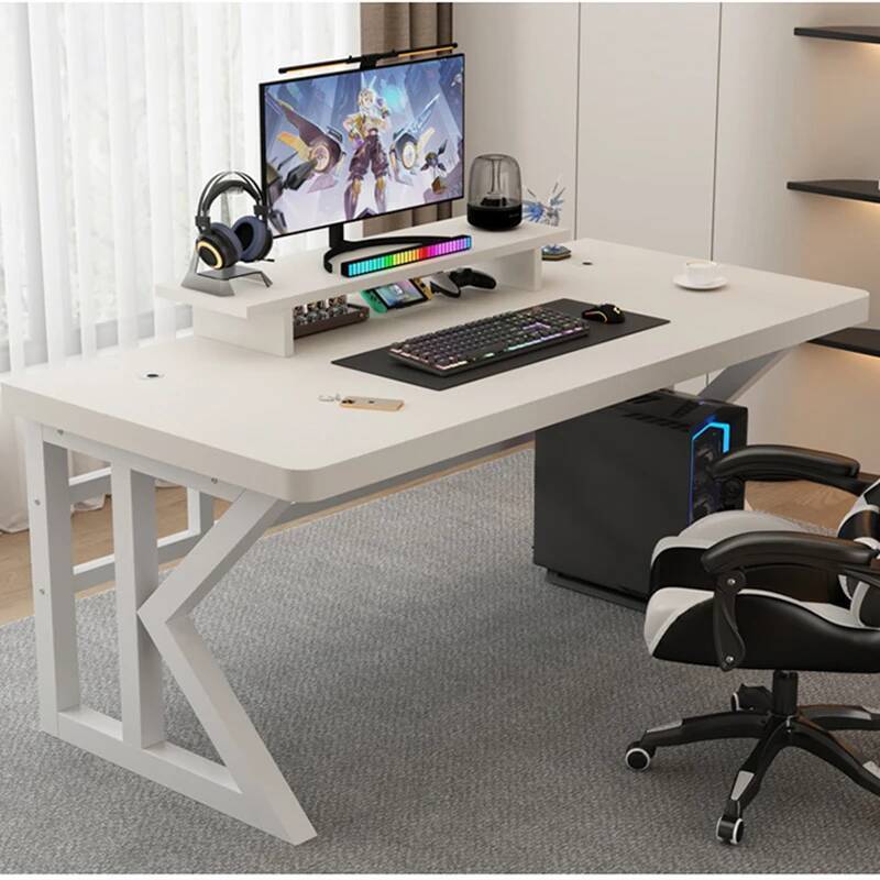 Shaped L Gaming Desk Table Pli - Desk Setup Monitor And Laptop ulasan dan harga