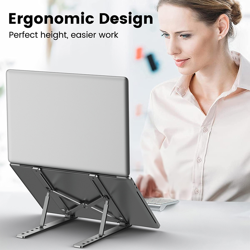 Metal Portable Foldable Laptop - Desk Setup Mac ulasan dan harga
