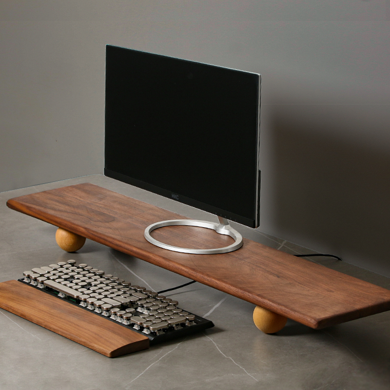 Solid Wood Monitor Riser Lapto - Desk Setup Monitor And Laptop ulasan dan harga