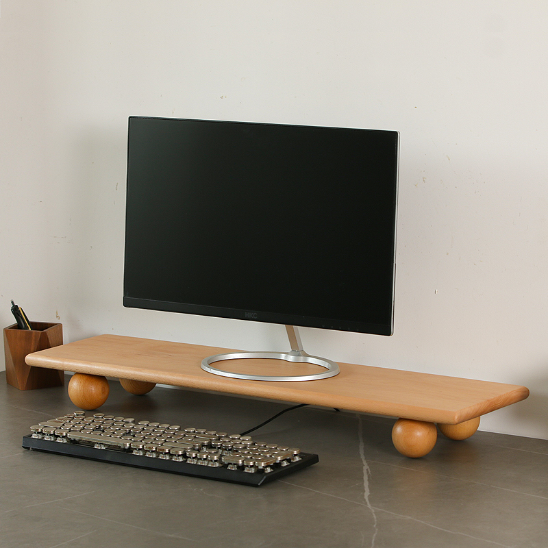 Solid Wood Monitor Riser Lapto - Desk Setup Monitor And Laptop ulasan dan harga