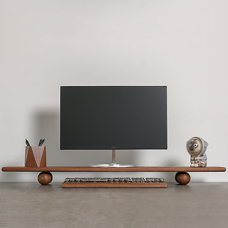 Solid Wood Monitor Riser Lapto - Desk Setup Monitor And Laptop ulasan dan harga