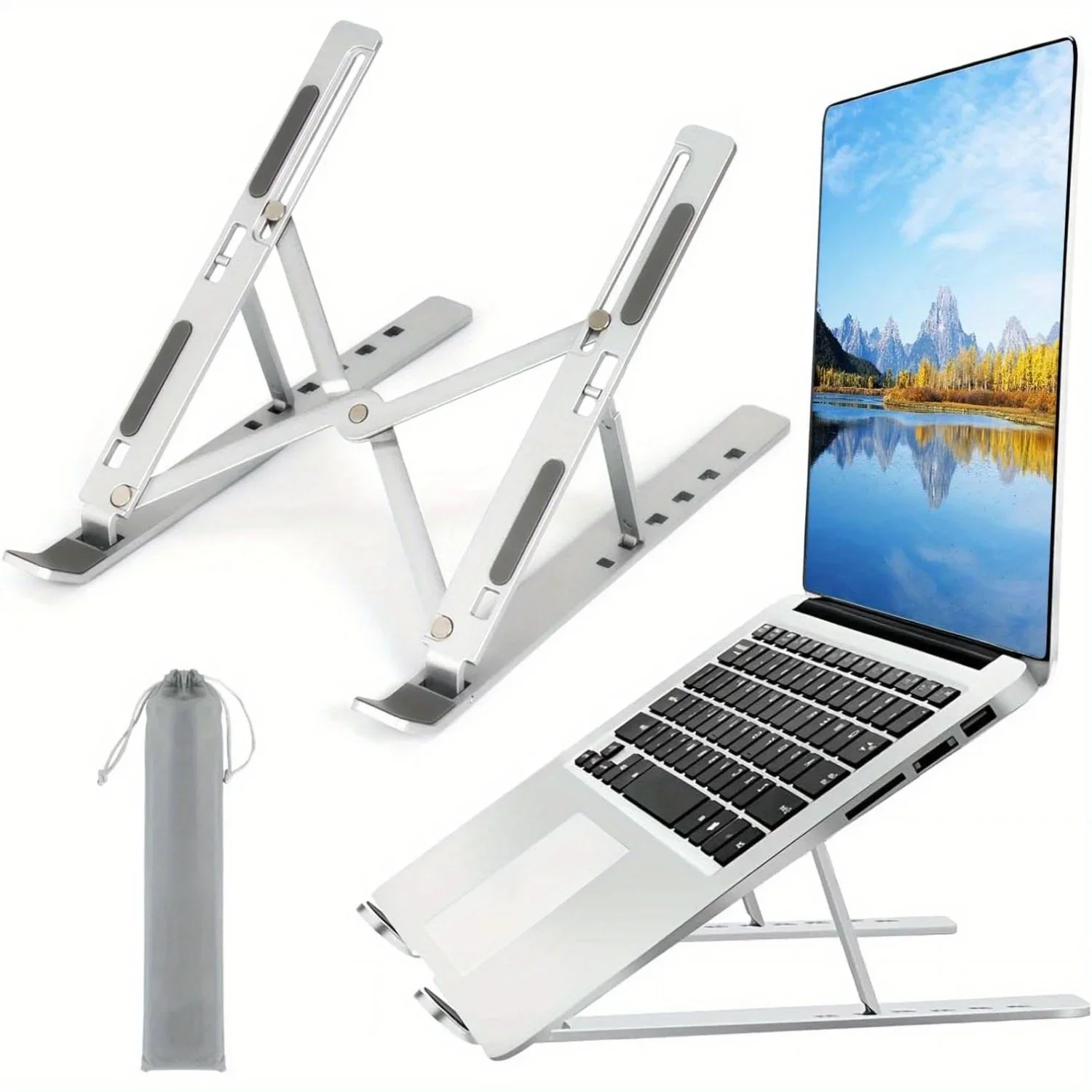 Foldable Aluminum Laptop Riser - Desk Setup Riser ulasan dan harga