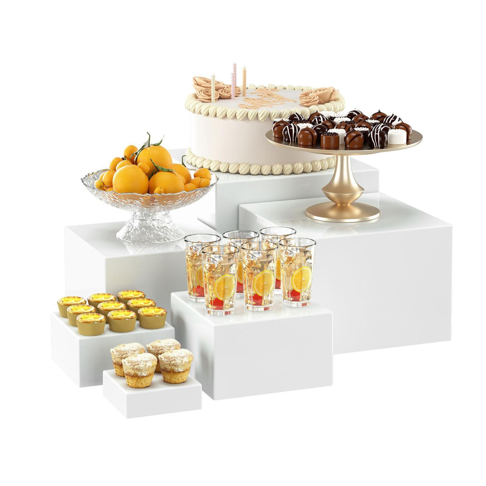 6x Acrylic Buffet Riser Desser - Desk Setup Riser ulasan dan harga