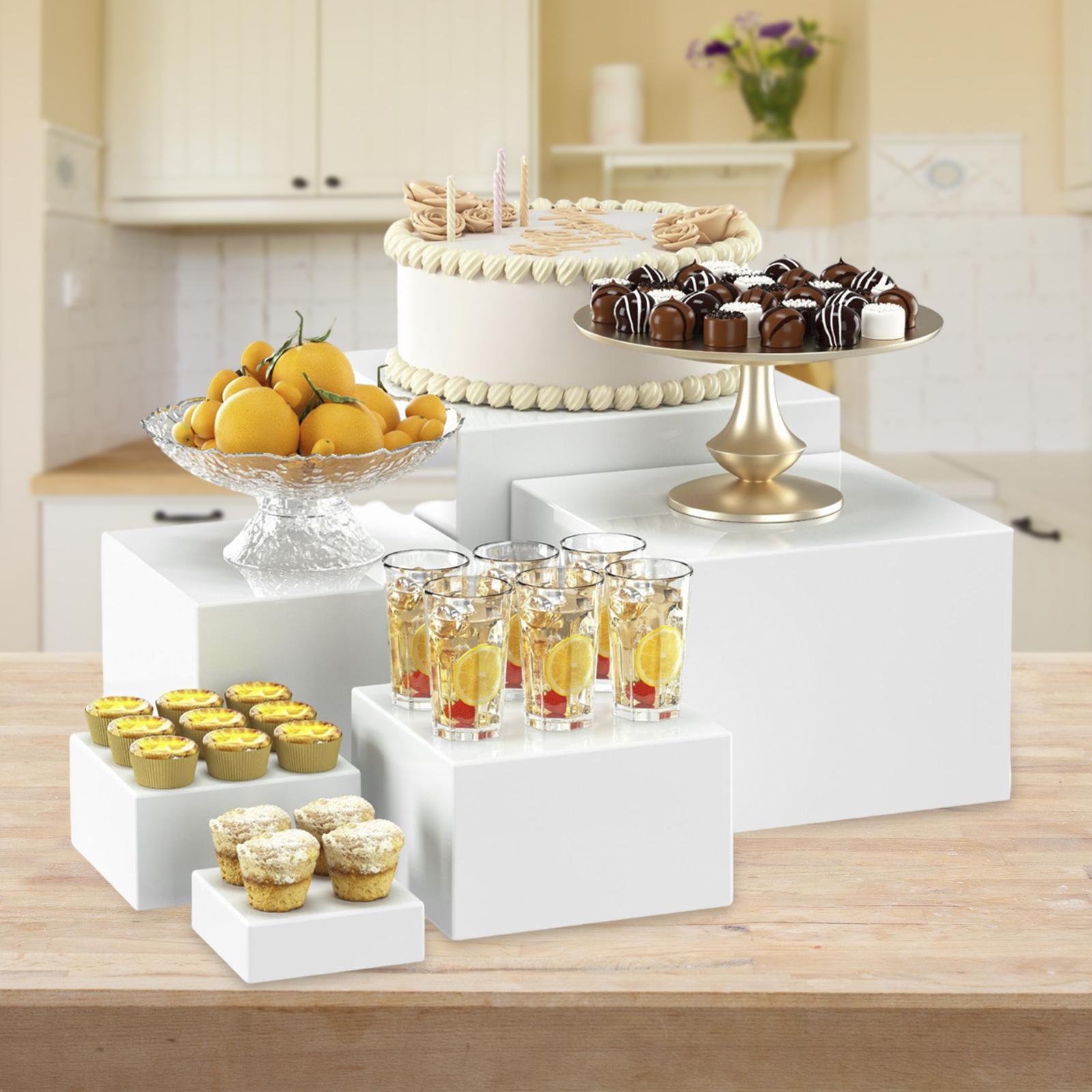 6x Acrylic Buffet Riser Desser - Desk Setup Riser ulasan dan harga
