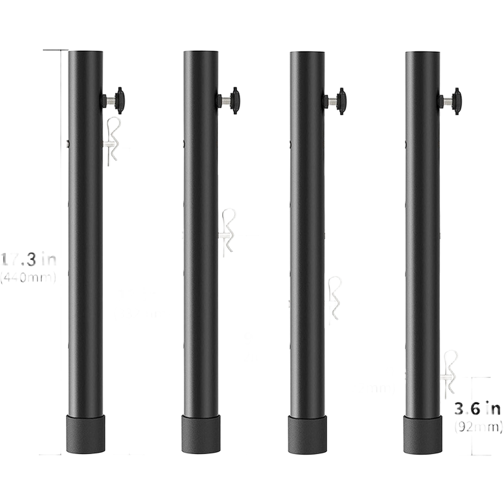 4pcs Adjustable Table Leg Rise - Desk Setup Riser ulasan dan harga