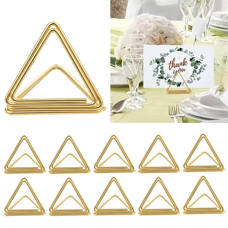 10pcs Triangular Upright Metal - Desk Setup Photo ulasan dan harga