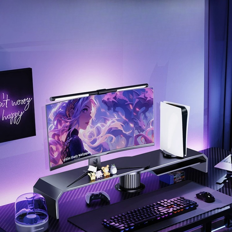 Gaming Dual Monitor Stand Offi - Desk Setup Monitor And Laptop ulasan dan harga