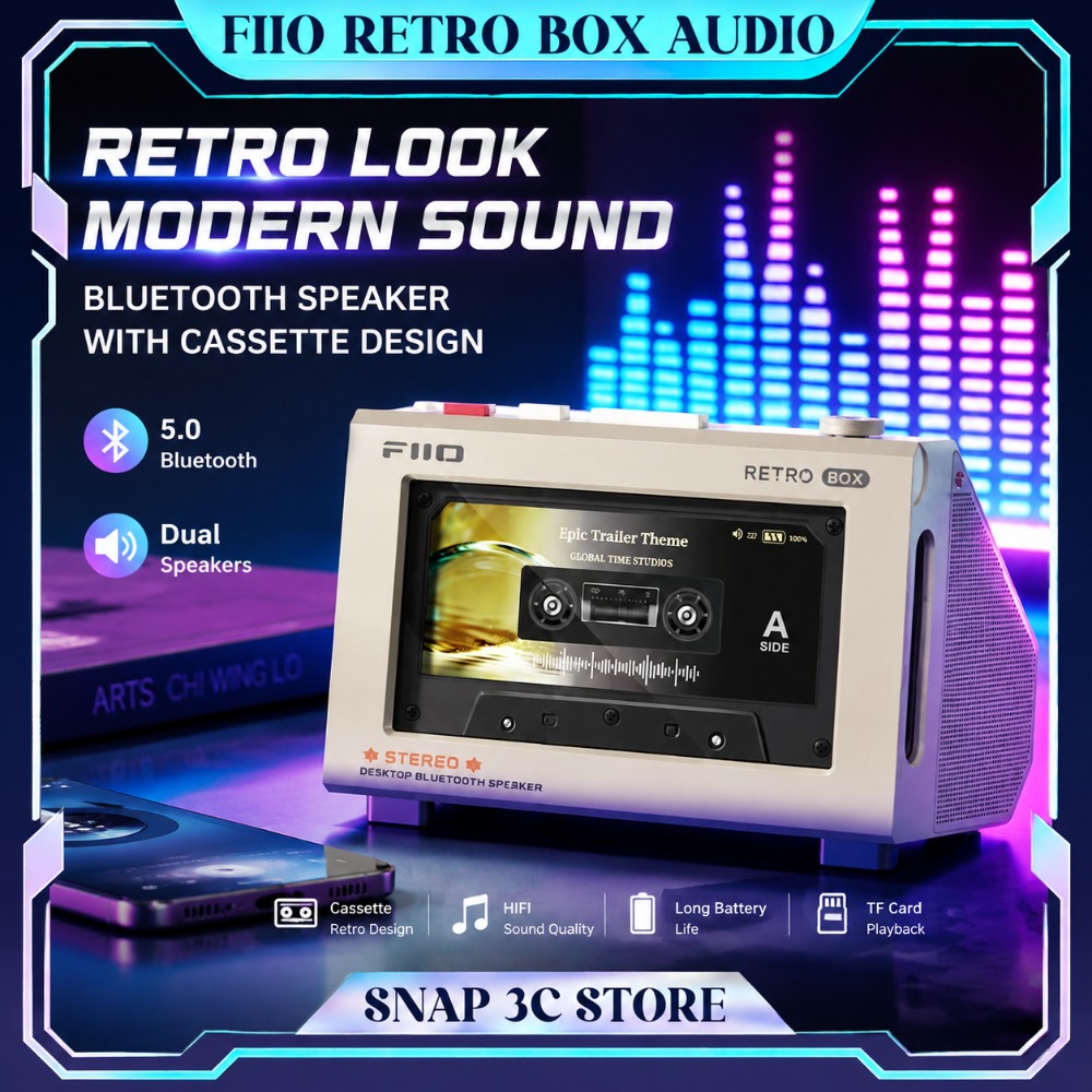 FiiO RETRO BOX Cassette Style  - Speaker Desk Setup ulasan dan harga