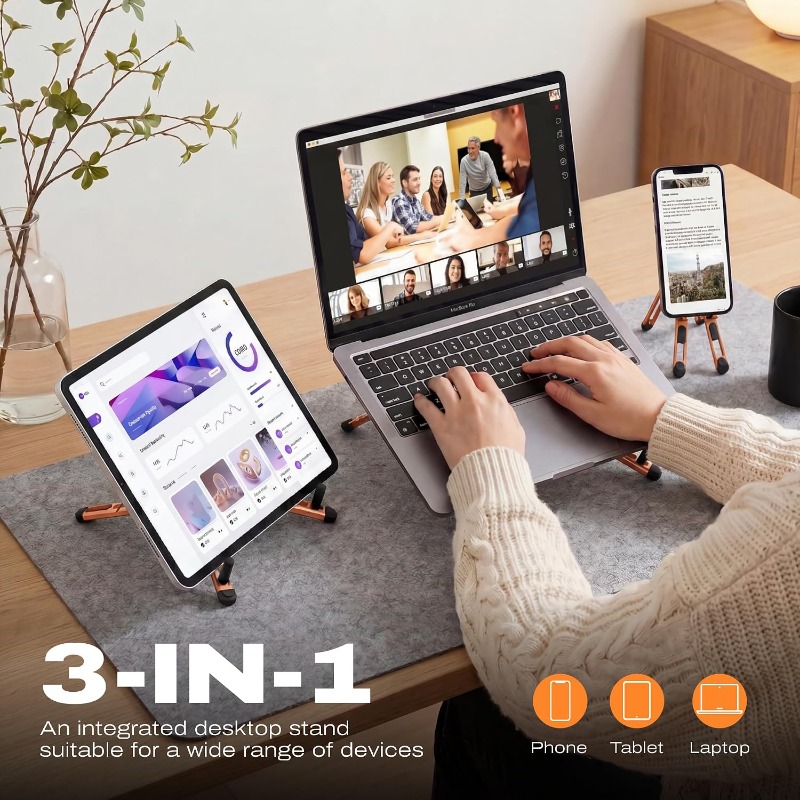 3-in-1 Magnetic Foldable Stand - Desk Setup Riser ulasan dan harga
