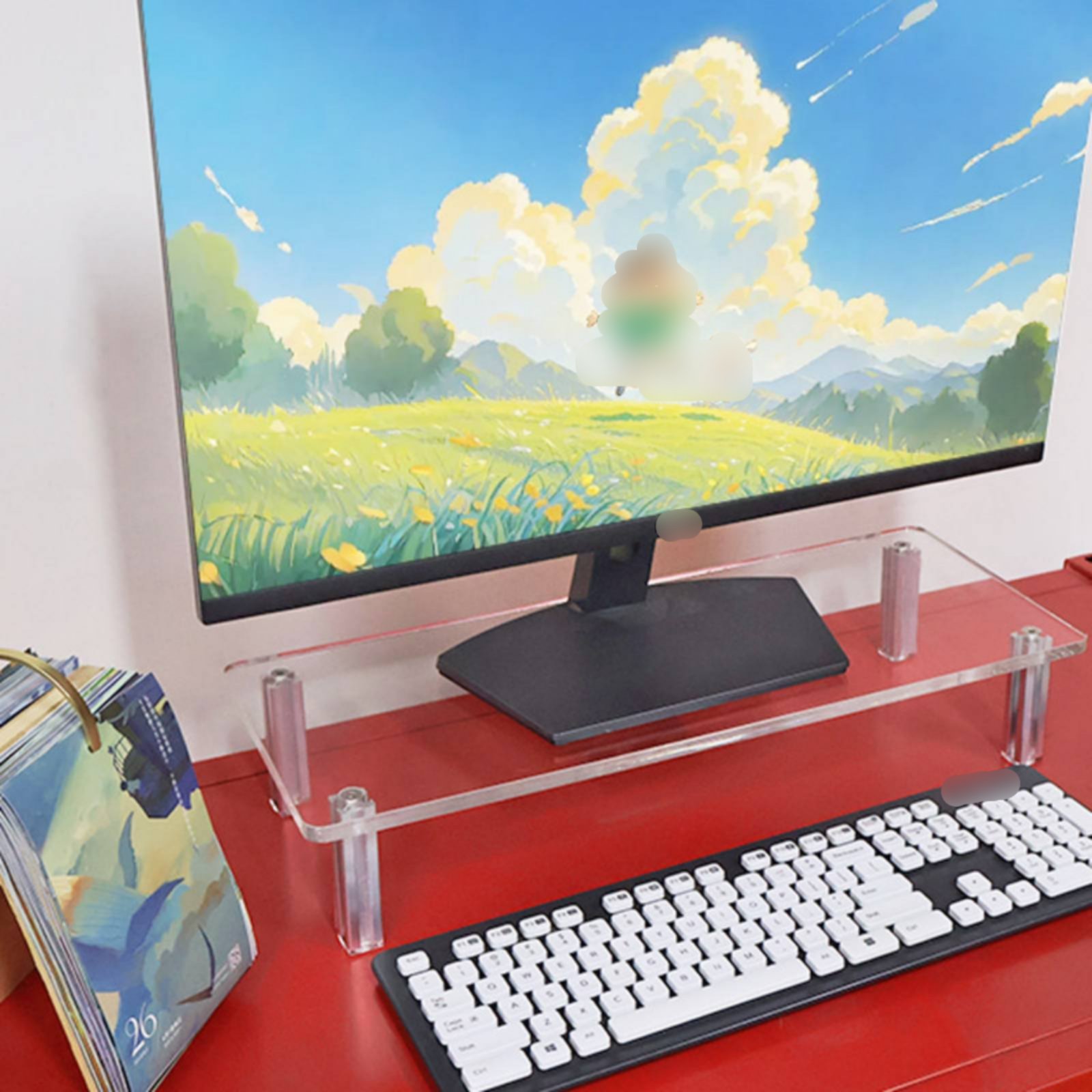 Acrylic Monitor Stand Easy to  - Desk Setup Riser ulasan dan harga