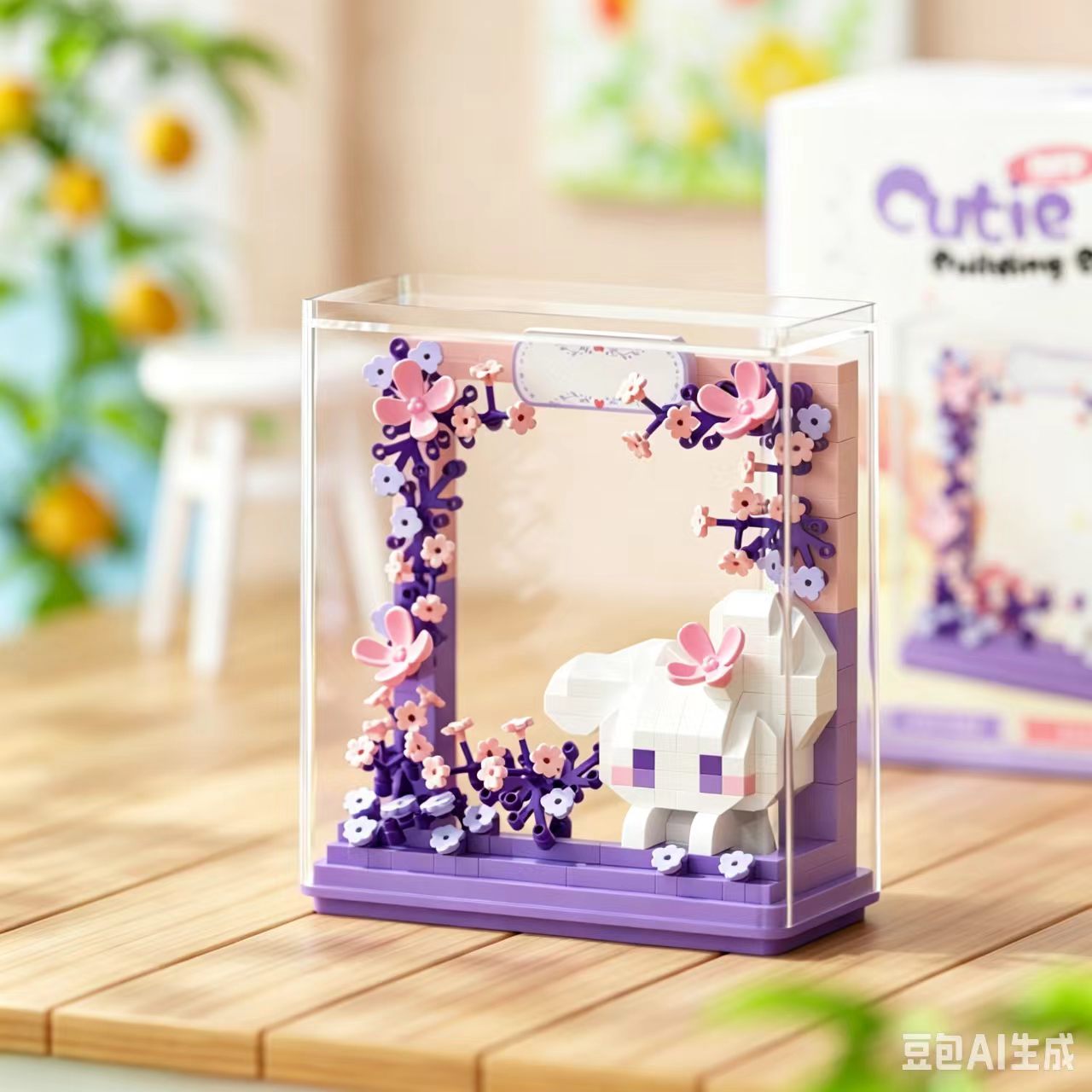 Cute Building Blocks Pet Model - Desk Setup Photo ulasan dan harga