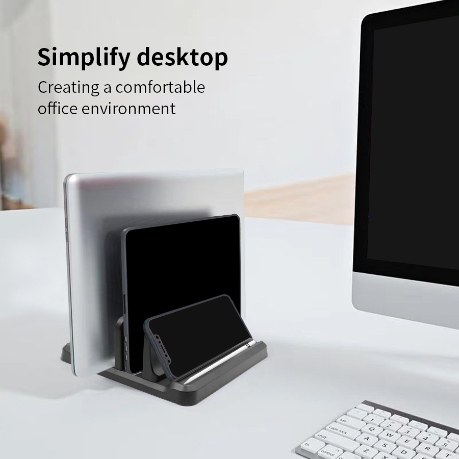 Vertical Laptop Stand Plastic  - Desk Setup Mac ulasan dan harga