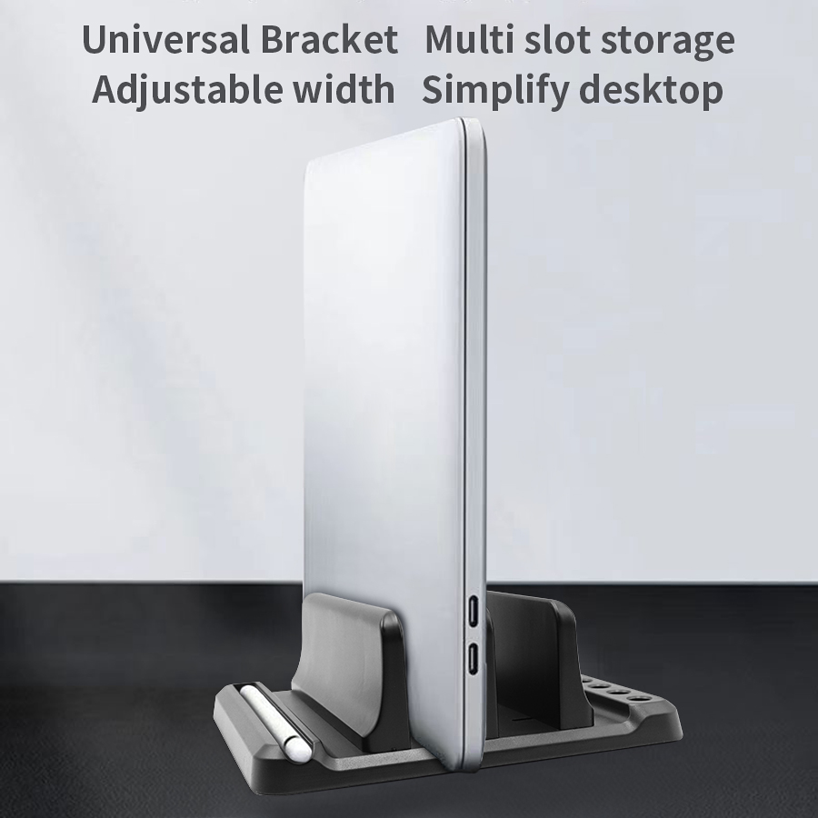 Vertical Laptop Stand Plastic  - Desk Setup Mac ulasan dan harga