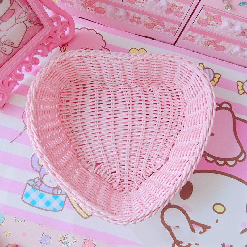Love Heart Shape Basket Deskto - Desk Setup Photo ulasan dan harga