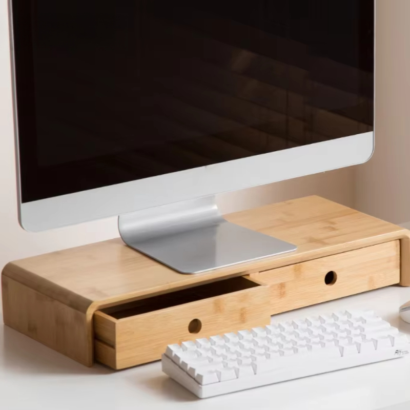 Bamboo Laptop Monitor Riser Ec - Desk Setup Riser ulasan dan harga