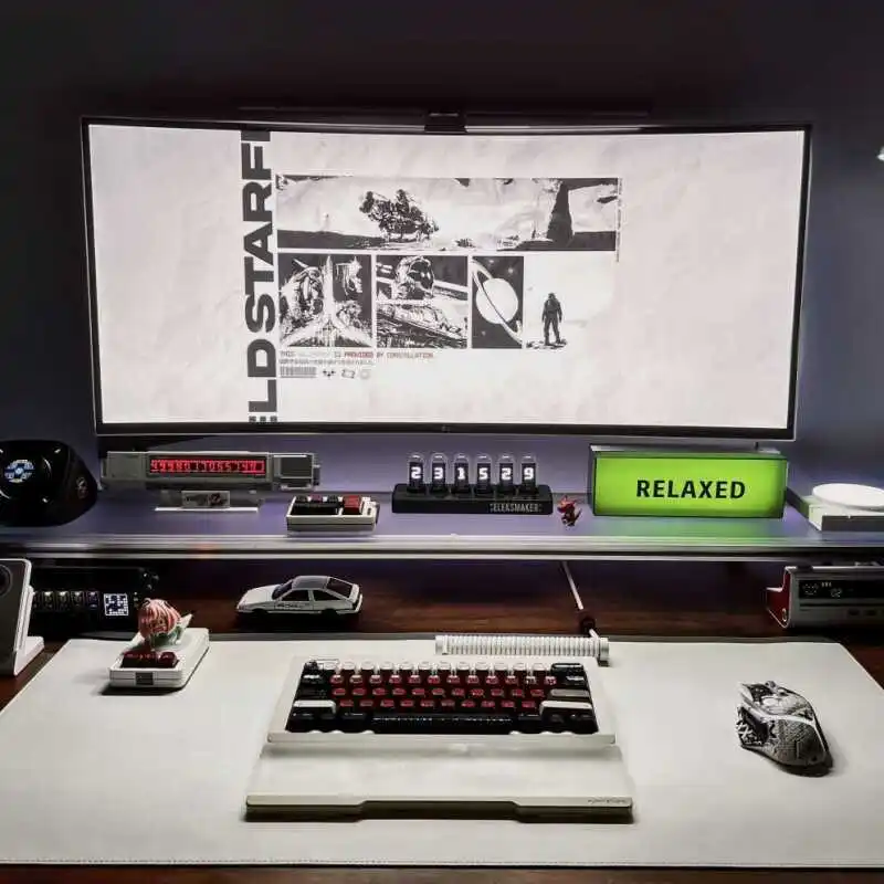 Aluminum Monitor Stand Acrylic - Desk Setup Monitor And Laptop ulasan dan harga