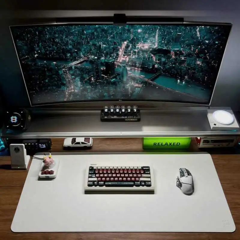 Aluminum Monitor Stand Acrylic - Desk Setup Monitor And Laptop ulasan dan harga