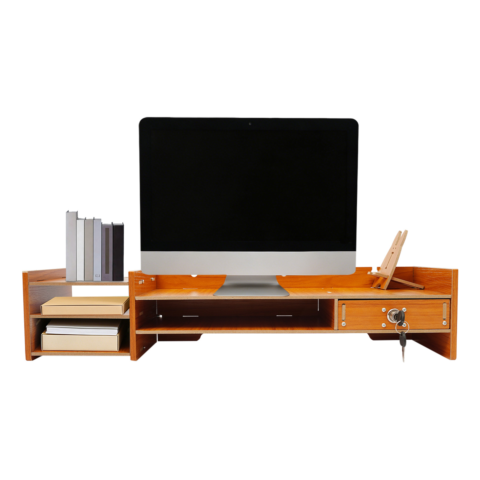 Mdf Ergonomic Monitor Stand Ri - Desk Setup Riser ulasan dan harga